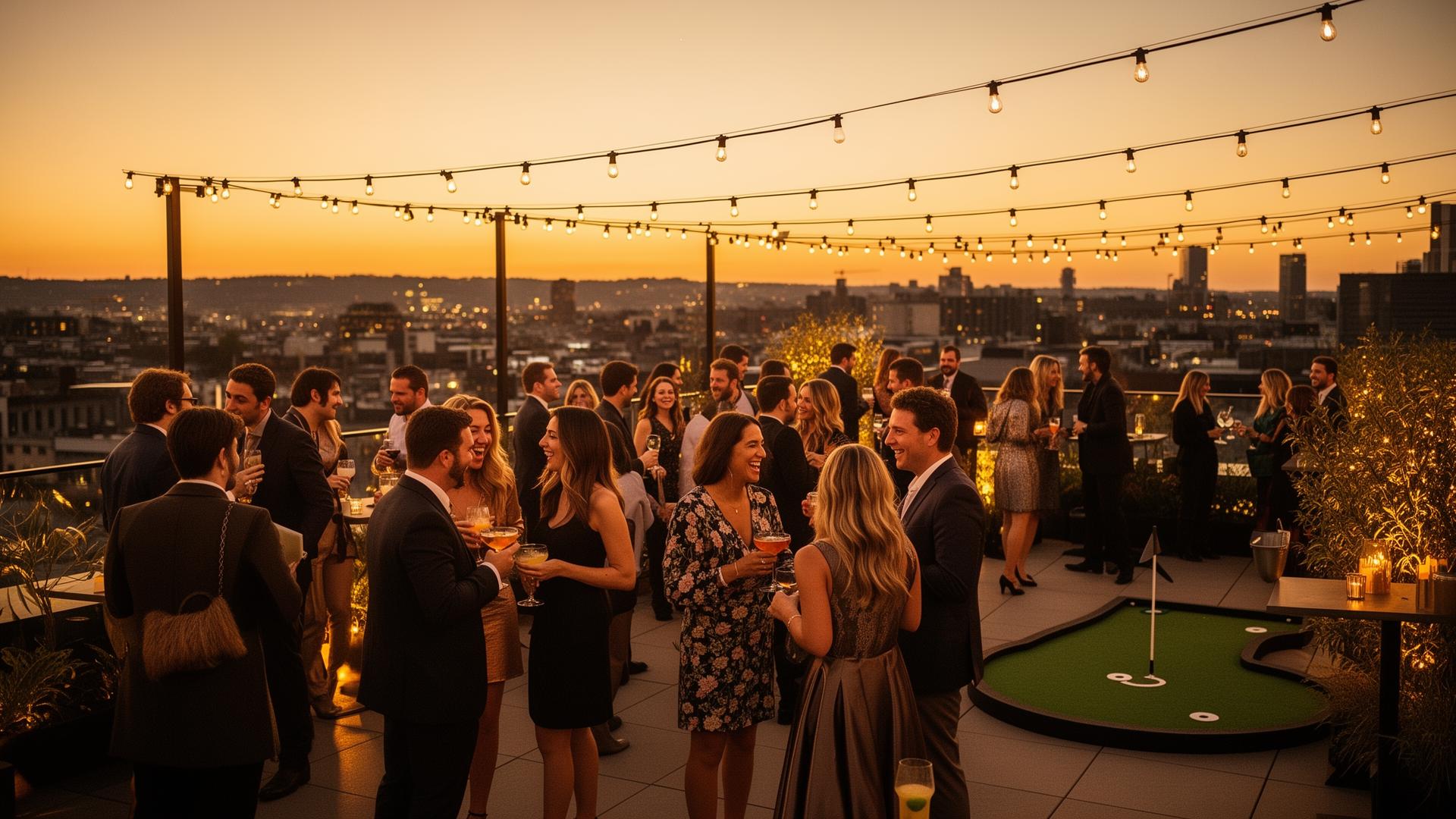 Événement festif sur le rooftop Au 19e